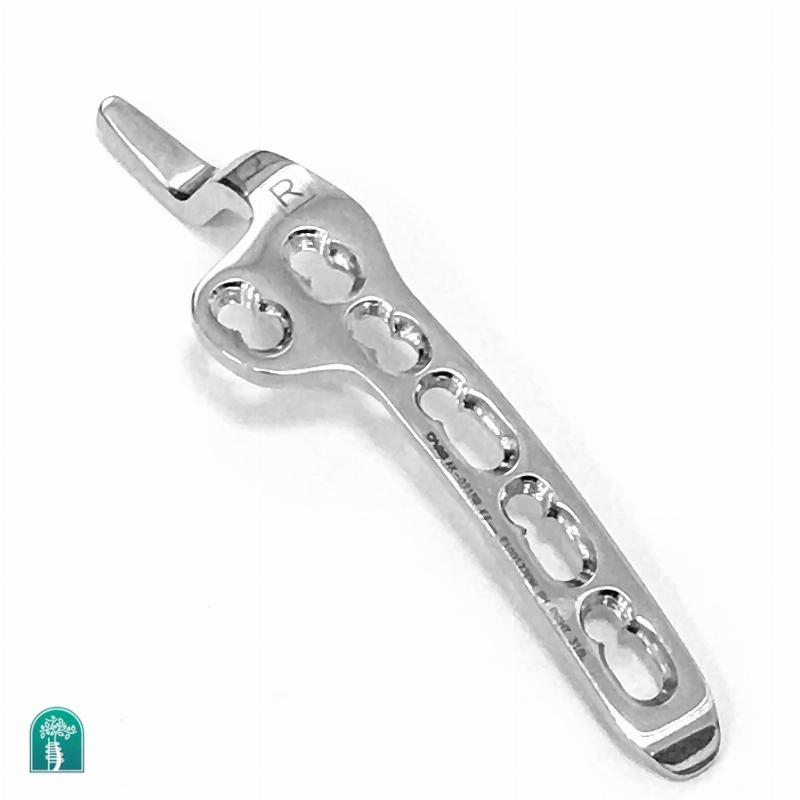 Пластина ключична типу "Гак" з кутовою стабільністю під гвинти Ø 3,5 мм, права